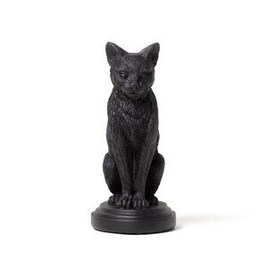 Black Cat Candle Holder Alchemy Gothic Faust's Familiar Candlestick Holder